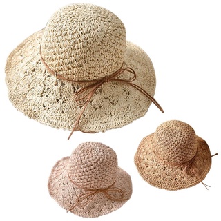 Wit mujeres Floppy paja sombrero de sol verano playa ala ancha señoras plegable aplastable gorra