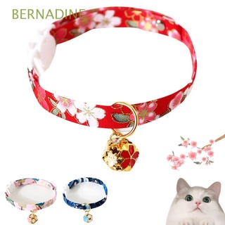 BERNADINE Cute Cat Supplies Kimono Pet Products Cat Collar Necklace Flower Japanese Style With Bell Puppy Adjustable Kitten Accessories/Multicolor
