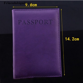 [friendshipstore] soporte de pasaporte para mujer y hombre, piel sintética, viaje, pasaporte, funda para tarjetas cl