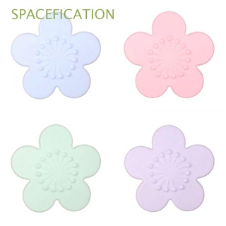 spacefication - almohadillas anticolisión para pared, mango de seguridad, tapón de puerta, engrosado, forma de flor, goma, color multicolor