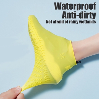 fundas de silicona impermeables para zapatos de lluvia antideslizantes para niños y adultos gruesos al aire libre