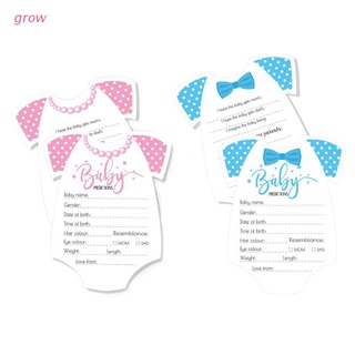 grow baby predictions and advice cards (paquete de 10) - juegos de baby shower ideas para niño o niña- actividades de fiesta suministros