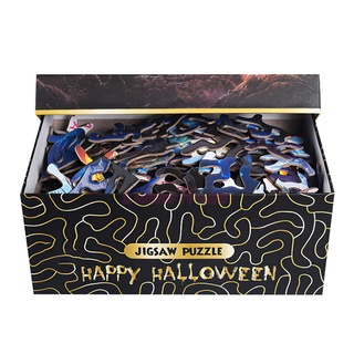 MY- 468pcs Decompression Jigsaw Puzzles Educational Halloween Theme Puzzles Game Jigsaw Puzzles Plaything for Adults Children Toy Gift