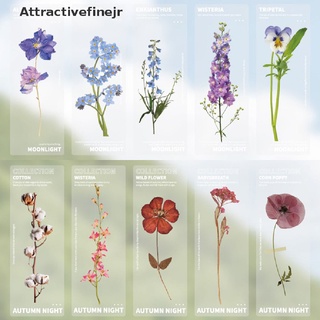 【AFJR】 5pcs Nature Plants Bookmarks PET Translucent Flower Book Note Marker Page Holder 【Attractivefinejr】