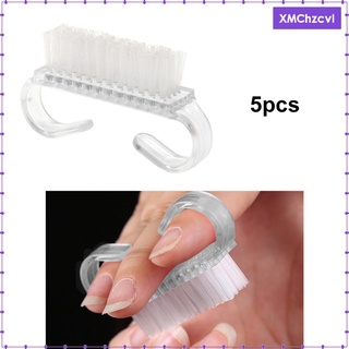 5 unids/set cepillo de uñas mango pies de mano para uñas de mano limpiador de uñas