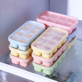 8 rejillas De hielo simple para el hogar caja De hielo pequeña caja De hielo suave fruta K6J2