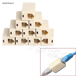dow 10pcs RJ45 CAT5 Coupler Plug Network LAN Cable Extender Connector Adapter New