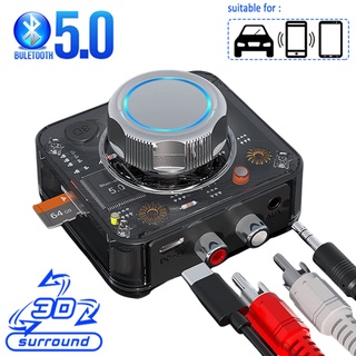 Bluetooth 5.0 Receptor De Audio 3D Estéreo Música Adaptador Inalámbrico Tarjeta TF RCA 3.5 Mm 3.5 AUX Jack Para Coche kit Con Cable Altavoz Auriculares RO