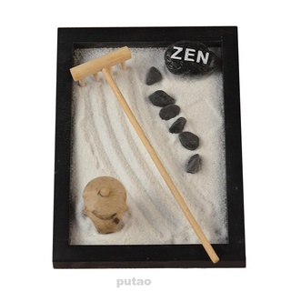 Mesa decorativa Zen jardín tranquilo serenidad habitación placa de arena (1)