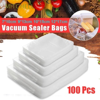 mitchell 100pcs ahorro de alimentos bolsa de almacenamiento de grano bolsa selladora al vacío bolsa para sellado|plástico accesorios de cocina envasadora de verduras bolsas de embalaje de carne