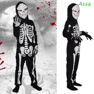 Traje De cuerpo De Esqueleto assa De Halloween con estampado De Esqueleto De moda De 110-130 cm