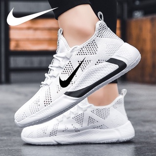 2021 nueva Nike moda de los hombres blanco zapatos para correr transpirable Casual zapatos para correr hueco zapatos deportivos de alta elasticidad Ultra ligero verano gran tamaño 39-48