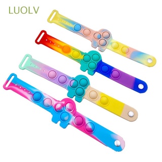 luolv puzzle empuje burbuja alivio del estrés pulsera fidget juguetes popits niños popet antiestrés spaceman