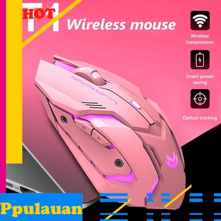 < Hot > Mouse Óptico Inalámbrico Con Retroiluminación/Recargable T1/Ergonómico/2.4G (1)