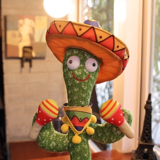 Tiktok Dancing Cactus juguete bailando Cactus felpa Shake juguete bailar planta juguete Mainan Boneka peluche Kaktus Tiktok/Goyang Un
