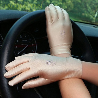 jacquelynn 1 par/5 pares guantes de conducción guantes de rendimiento manoplas mujeres guantes etiqueta spandex protector solar al aire libre primavera delgado guantes de dedo/multicolor