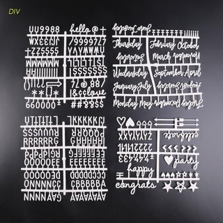 Div 4 pzs/juego de personajes Para tablero de letras de letras Números Para tarjeta de felicitación de letras cambiables