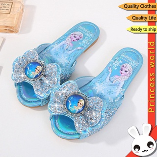 Producto Disponibleelipar Frozen Elsa Zapatos Princesa Zapatillas Lindo Niños Antideslizante Suela Suave Sandalias Niñas Playa