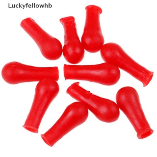 [luckyfellowhb] 10 piezas gotero rojo bombilla de goma cabeza caída botella insertar pipeta laboratorio suministros [caliente]