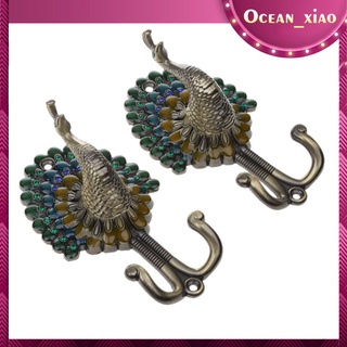 Ocean_gancho De Metal con doble cabezal decorativo multicolor Estilo retro