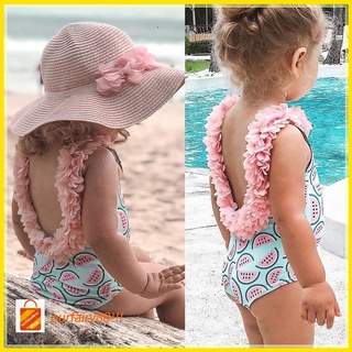 Niño niños bebé niña volantes Bikini de una pieza traje de baño de playa trajes de baño / bebés Ourfairy88.Br