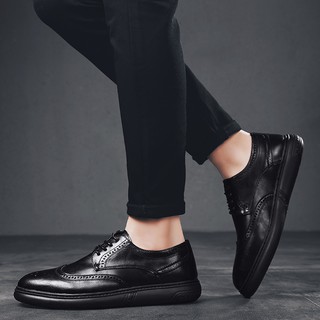 Zapatos de cuero para hombre y zapatos de cuero cálido de terciopelo grueso zapatos de cuero con cordón (1)