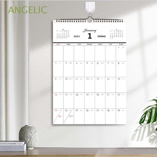 ANGELIC Kawaii 2022 Bobina Calendario De Pared Simple Colgante Aprendizaje Año Nuevo Plan Agenda Planificación Estudio Escritorio Fechas Recordatorio