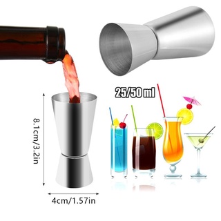 brazilian Stainless Steel Measuring Cups 25ml/50ml Dual Cocktail Jigger Professional Bartender Beverage Spirit Measuring Cup Anti-rust Wine Drink Shaker for Bar Party