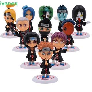 Set De juguetes De Anime Miniaturas Para niños juguetes coleccionables Modelo Akatsuki Naruto Figuras De acción plantilla De estatuilla