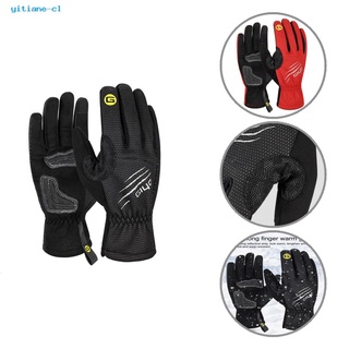 yitiane guantes de ciclismo absorbentes de choque para conducir motocicleta invierno caliente guantes gruesos forro para exteriores