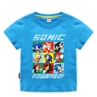 2021 nuevo Sonic algodón niños verano desgaste de manga corta niños manga corta camiseta camiseta Tops