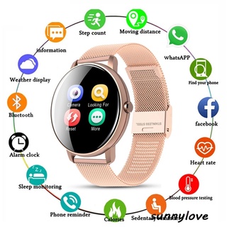 2021 Full Touch Smart Watch Hombres Presión Arterial Monitor De Frecuencia Cardíaca Redondo Smartwatch Mujeres Impermeable Reloj Deportivo Para Android IOS sunnylove