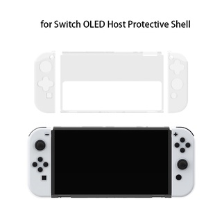 Detachable PC Transparent Protective Case Dustproof Cover Shell For Switch OLED Game Console Left/Right Suit Banana
