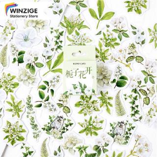 Winzige - juego de 46 pegatinas de flores para álbum de recortes, diseño de BUJO planificador de papelería diaria