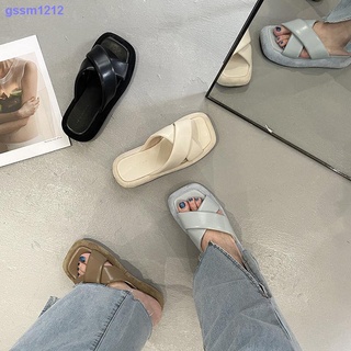 Zapatillas de suela gruesa mujer verano 2021 nueva moda simple y versátil cómodo antideslizante sandalias y zapatillas desgaste chanclas (5)