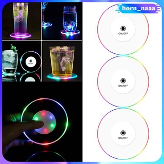 Taza redonda colorida LED Para Bebidas 7 colores cambiante botella