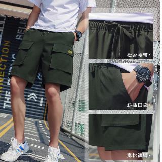 Estilo de la calle Casual pantalones cortos de carga Casual pantalones cortos con multibolsillo y cintura elástica M-3XL