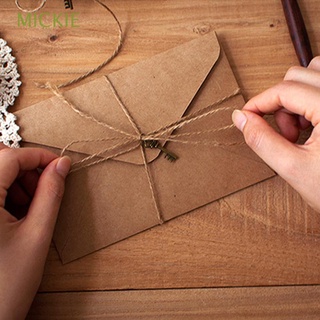 MICKIE With Rope Accessories Kraft Paper Envelope Love Letter Writing Paper Envelopes Letter Paper Mailers Set Letter Supplies Office Stationery 12pcs/set Valentine's Day Vintage Letter Pad