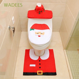 Wadees set De tres piezas decoración De navidad/Tapete Decorativo Para baño