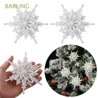 barling blanco copo de nieve colgante accesorios 3d copo de nieve árbol de navidad colgante artículos de navidad diseño decorar plástico de alta calidad