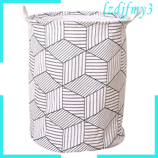 Cozylife cesta de lavandería impermeable grande plegable cesta de lavandería con mango resistente blanco (2)