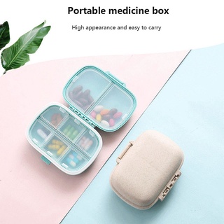 8 compartimentos de viaje píldora caja de almacenamiento a prueba de humedad pequeña píldora caja adecuada para bolsillo cartera diario píldora caja portátil