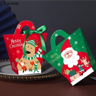 Kacoom 5pcs Bolsa De Regalo De Navidad De Papel Rojo Para Galletas De Caramelo Caja De Paking CL (1)