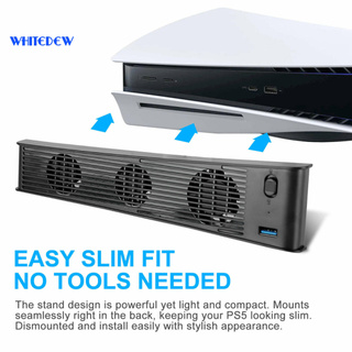 [White-D] portátil 3 ventiladores consola DE juegos ventilador DE refrigeración Playstation accesorios para PS5 DE/UHD versión (3)