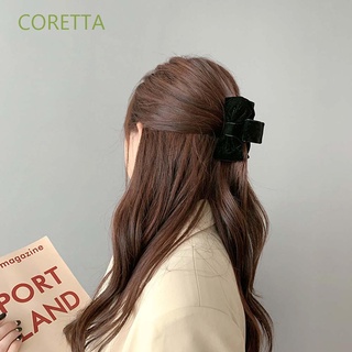 coretta dulce catch clip temperamento pelo clip arco garra de pelo mujeres coreano terciopelo negro niñas simple ponytail titular