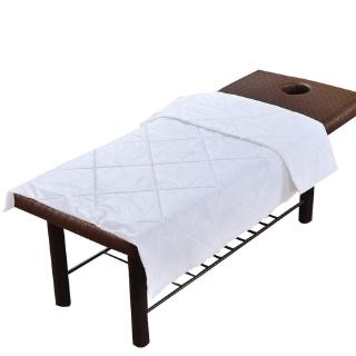 Sábana de poliéster suave para salón de belleza, masaje, núcleo, cuerpo, tratamiento, mesa de relajación, mesa de cama, color blanco
