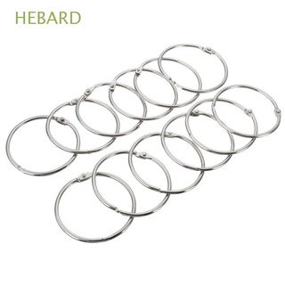 hebard 12 unids/lote herramientas de baño metal fácil deslizamiento ganchos anillos de acero inoxidable redondo anti óxido venta caliente cortina de ducha/multicolor