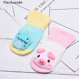 [flechazobi] calcetines de bebé de dibujos animados antideslizantes para recién nacidos, calcetines de algodón, botas calientes