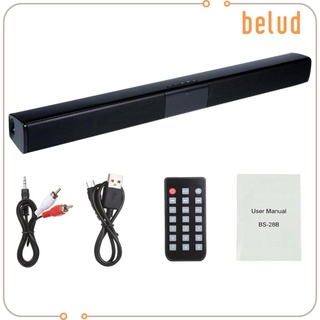 [belud] Barra de sonido negra larga de 22 pulgadas para TV Bluetooth altavoz potente Multi-entrada (1)