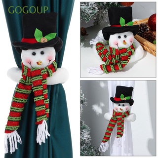 gogoup alce decoraciones de navidad muñeco de nieve adornos para el hogar titular de la cortina año nuevo moda santa claus regalos de navidad cortina decoración